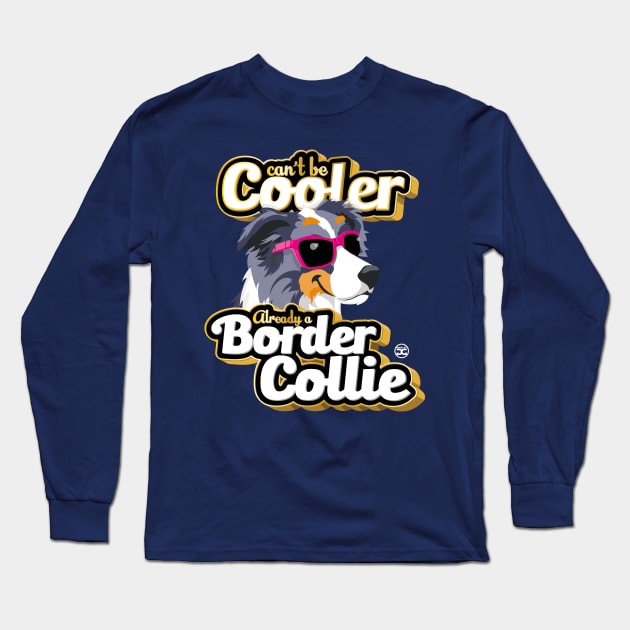 Can't Be Cooler - BC Merle Tricolor Long Sleeve T-Shirt by DoggyGraphics